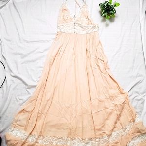 SOLD Forever 21 Peachy Blush & Lace Boho Dress